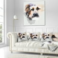 thumbnail image 3 of Designart Sad Dog Watercolor Illustration - Animal Throw Pillow - 18x18, 3 of 5