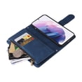 thumbnail image 4 of Case for Samsung Galaxy S22 Plus 5G Cover Zipper Pocket Wallet Case Magnetic Protective - Blue, 4 of 5