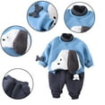 thumbnail image 5 of Esaierr Toddler Boys Girls 2PCS Sweatshirt Set for Newborn Baby Padded Tops + Pants Set Cartoon Casual Warm Clothes Sweatsuit for 5M-5Y, 5 of 5