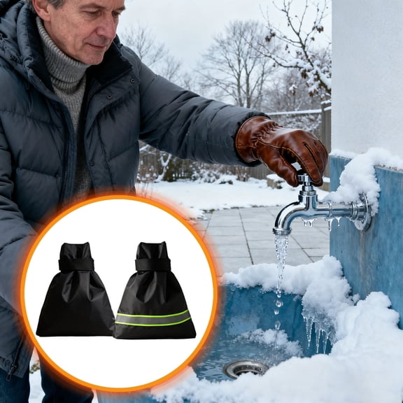 Winter Faucet Cover Outdoor 5.9 x 8.27 Inch Waterproof Spigot Cover for Freeze Protection Reusable Insulated Garden Hose Bib Cover Outdoor Faucet Insulation and Backflow Protector
