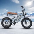 thumbnail image 5 of Electric Bike for Adults 750W Moped Ebike 20" Fat Tire E-Bike Full Suspension, 5 of 7