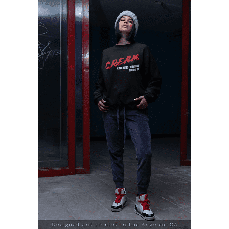 ShirtBANC C.R.E.A.M. Crew Neck Sweater Hip Hop Legends Sweatshirt S Black