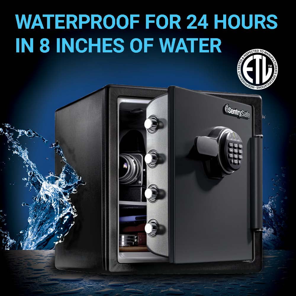 SentrySafe SFW123ES Fire-Resistant and Water-Resistant Safe with Digital Keypad Lock, 1.23 Cu. ft.