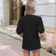 thumbnail image 5 of Camisa de Corta Abullonada para Mujer, Top de Verano, Color Negro, Talla L, 5 of 6