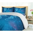 thumbnail image 5 of Ambesonne Ocean Duvet Cover Sets, Pipefish Sea Creatures, 2-Queen, Turquoise Purple, 5 of 7