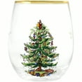 thumbnail image 3 of Christmas tree 19-ounce stemless wine glass, 4 sets, 22-carat rim design, perfect for drinking wine, whisky or juice. Multi-functional wine glass set, wine glass set., 3 of 7