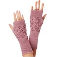 thumbnail image 1 of AWZXDE Womens Gloves Winter Solid Color Knitted Soft Fingerless Warm Mitten Keep Arm, 1 of 2