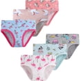 thumbnail image 2 of Baby Soft Cotton Underwear Little Girls Briefs Children Toddler Undies (Pack of 6) Size 3T, 2 of 4