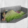 thumbnail image 6 of Spa Soft Flannel Fleece Throw Blanket, Garden Self-Control Freshening Insight in Daily Life Mindful Activity Print, Cozy Plush for Indoor and Outdoor Use, 50" x 60", Green Pink, by Ambesonne, 6 of 6