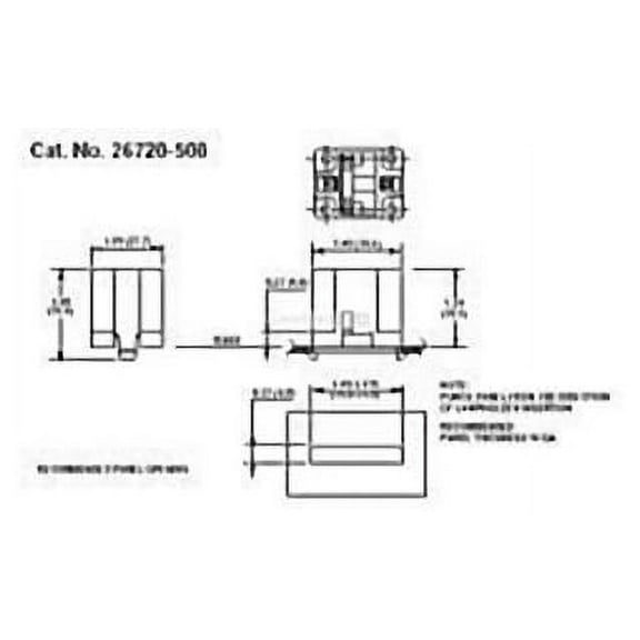 Leviton 26720-500 GX23 GX23-2 Base Compact Fluorescent Vertical Bottom Snap-In Light Socket