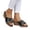 Black, variant on Women's Wedge Slide Sandals Rhinestone Knot Metallic Shiny Leather Open Toe Casual Summer Backless Daily Mule Shoes Silver 40(US-8)