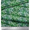 thumbnail image 3 of Soimoi Green Cotton Voile Fabric Star,Circle & Swirls Abstract Print Fabric by Yard 56 Inch Wide, 3 of 3