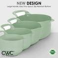 thumbnail image 2 of Cook with Color Plastic Mixing Bowl Set with Pour Spouts and Handles, 4 Piece, Speckled Mint, 2 of 9
