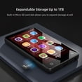 thumbnail image 3 of 16GB MP3 Player with Bluetooth and WiFi, 4" MP4 MP3 Player with Spotify, Android Music Player with Audible, Portable Digital Audio Player (Black), 3 of 6