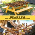 thumbnail image 6 of Yellow Beige Boho Table Cloths for 4 Foot Rectangle Tables, Geometric Vintage Abstract Art Ethnic Patio Waterproof Elastic Fitted Tablecloths, Washable Rectangular Table Cover for Camping, 6 of 8