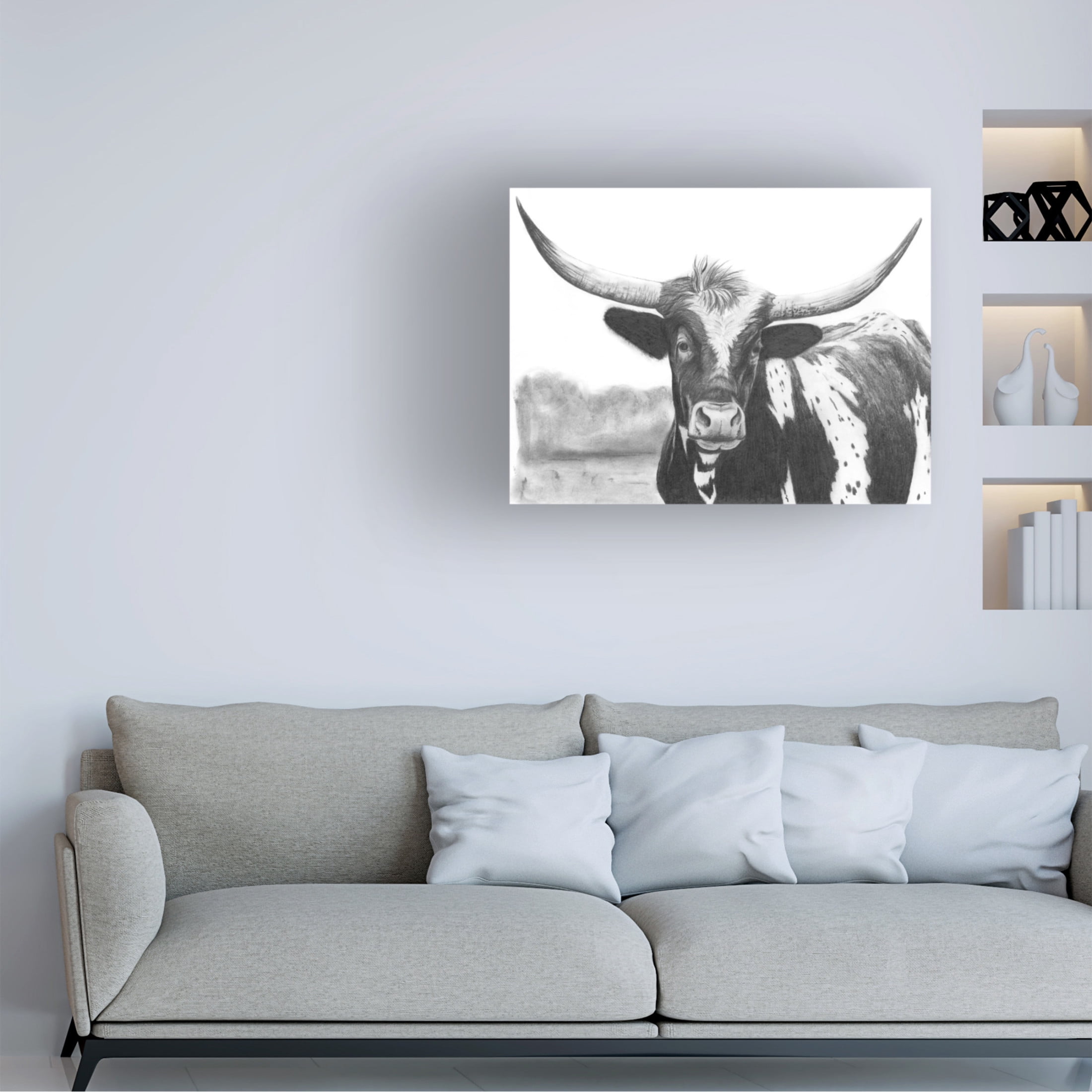 Trademark Fine Art Michael Willett  Holstein Perspective II Canvas Wall Art