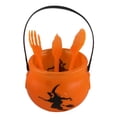 thumbnail image 2 of Mini Cauldron Candy Holder Halloween Bucket with Spoon for Children Party Supplies and Decor, 2 of 9