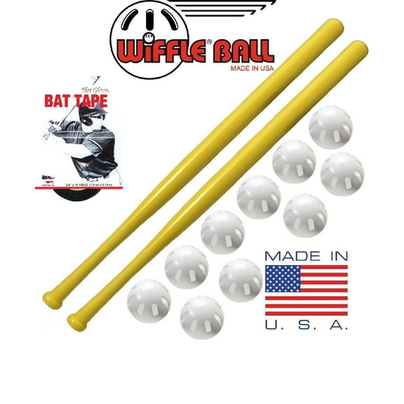 Wiffle® Ball   Bat Combo Set - 10 Wiffle® Balls, 2 Wiffle® Bats, Plus Bat Tape