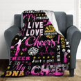 thumbnail image 4 of Cheerleader Throw Blanket Cheer Blanket Gifts for Girls Cheerleading Gift Ideas Cheer Coach Gift Soft Bed Blanket for Home Decor 60×50, 4 of 6