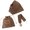 brown, variant on 3pcs/Set Natural Cotton Bib Pacifier Leash Set and Reusable Storage Bag Infant Care Collection Baby Essential