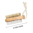 thumbnail image 2 of Cepillar Cepillo de uñas de madera maciza de doble cara con cerdas suaves y firmes para manicura y cuidado de cutículas (1 unidad) JASKFLY, 2 of 7