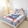 thumbnail image 4 of Feelyou Baseball Sports Twin Sheet Sets, Cute Cartoon Theme Bedding, 3 Pieces, 4 of 7