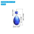thumbnail image 2 of Uxcell Teardrop Crystal Chandelier Pendants Beads, 10 Pack 60mm Length 38mm Prisms Parts Beads Blue, 2 of 6