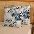 thumbnail image 2 of Spring Flower Pillow Covers 18x18 Watercolor Navy Blue Floral Farmhouse Decor Throw Pillows Case for Couch Seasonal Pillowcase Outdoor Decorative Cushion Cases for Sofa Bed Decorations Set of 2, 2 of 6