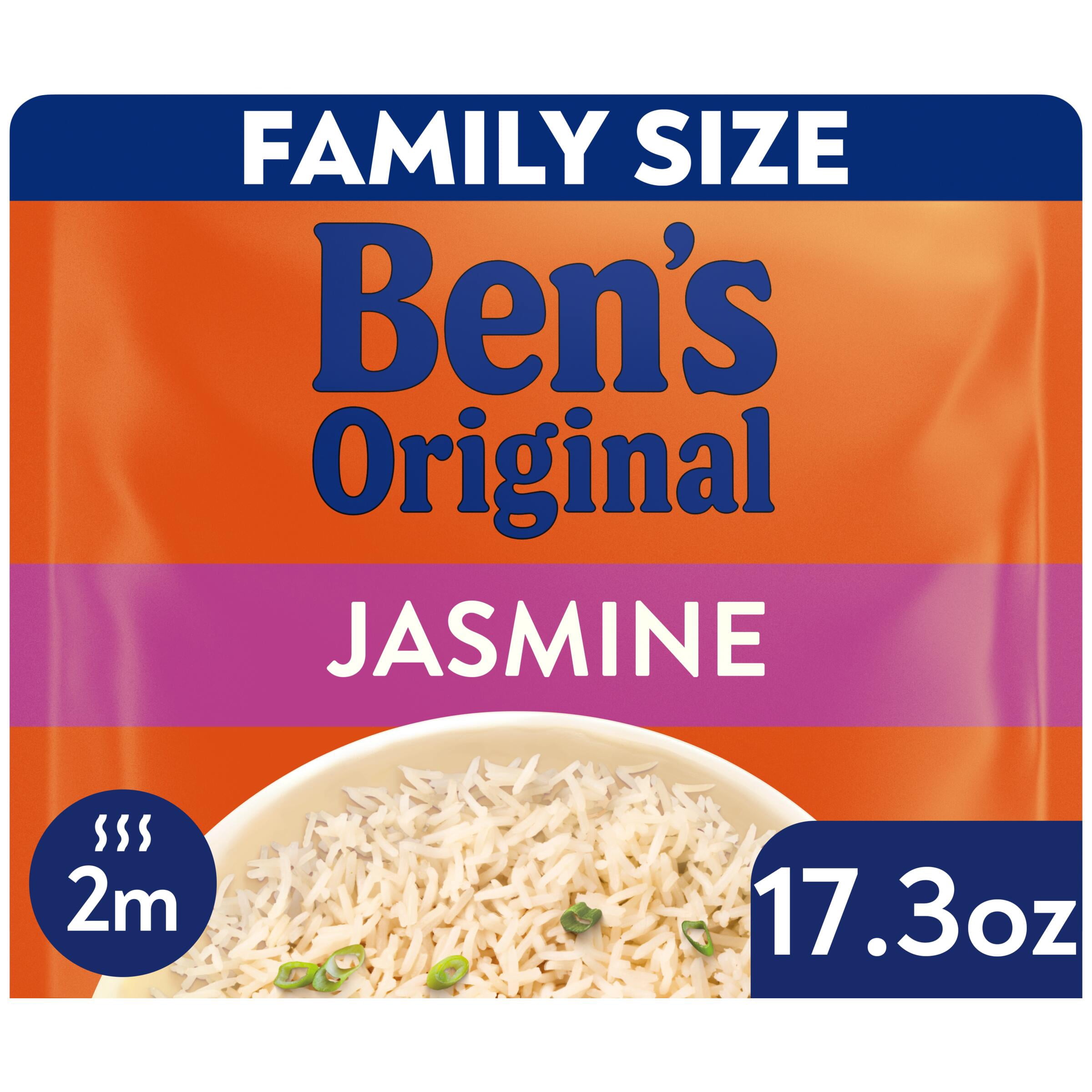(6 pack) Ben's Original Ready Rice Jasmine Family Size Rice, Easy Dinner Side, 17.3 oz Pouch