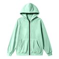 thumbnail image 5 of Velvet Jacket Women Fall Winter Long Raglan Sleeve Casual Zip Up Hoodie Sweatshirt with Pockets Coat Outerwear, 5 of 6