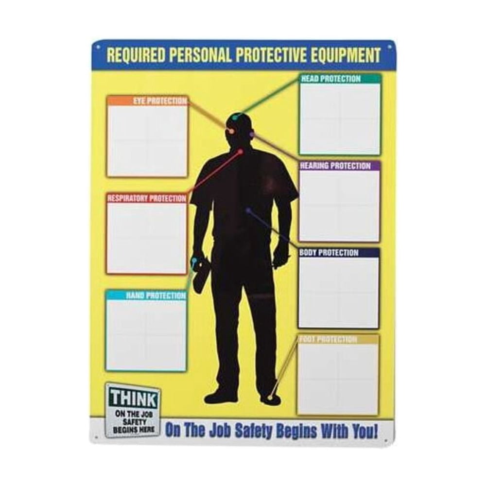 Chart, 24 in H x, 18 in W, Plastic PPE357