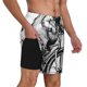 thumbnail image 2 of Balery Capybara Riding Bicycle Bañador para hombre, shorts de playa de secado rápido con entrepierna y forro de compresión-Medium, 2 of 6