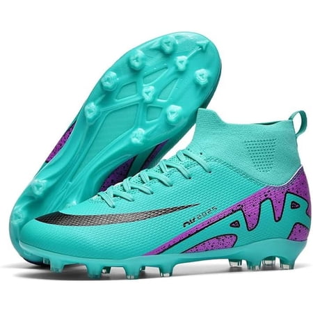 Cyiecw Soccer Cleats for Mens Womens, Indoor Soccer Cleats Football Cleats Shoes Unisex Youth Students Running Training Non-Slip AG FG TF Athletic Shoes for Outdoor