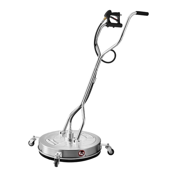 24 Inch Pressure Washer Surface Cleaner - 4500 PSI, 4 Wheel, Dual Handle - Quick Connect for Driveways, Patios, Decks