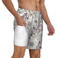 thumbnail image 2 of Kdxio Vintage Butterflies Print Men'S Swim Trunks With Compression Liner 7 Inch Inseam Quick Dry Swim Shorts, 2 of 7
