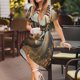 thumbnail image 3 of Balery American Wildlife Deer Forest Vestidos sueltos de manga corta para mujer, vestidos de verano 2025, vestidos casuales de corte A con vuelo., 3 of 6