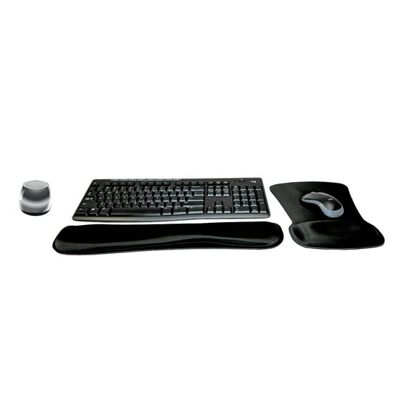 Logitech MK270 Wireless Keyboard & Mouse Combo Active Lifestyle Travel Home Office Must-Have Modern Bundle with Micro Mirror Portable Wireless Bluetooth Speaker, Gel Wrist Pad & Gel Mouse Pad