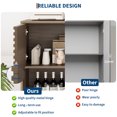 thumbnail image 6 of TEQIN 3-Tier Display Storage Cabinet Stand, Modern Accent Cabinet,43.3" Tall  Buffet Display Stand with Strong Legs for Living Room, Dining Room, Kitchen, Hallway, 6 of 8