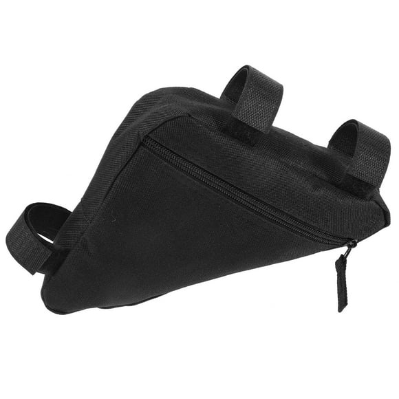 Milisten Black Top Tube Bag for Bikes Bike Storage Bag with Large Zipper and Durable Straps for Outdoor Use