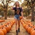 thumbnail image 4 of Textilo Women's Halloween Print T-Shirt Raglan Short Sleeve V-Neck Shirt Witch Graphic T-Shirt Halloween Funny Spooky Season Vintage Tee Tops, 4 of 6
