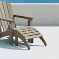 thumbnail image 2 of Outdoor Patio Folding Adirondack Ottoman, Weathered Wood, 2 of 5