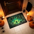 thumbnail image 4 of 3D Halloween Rug, Optical Illusion Door Mat for Entryway, Plush Skeleton Bath Mat, Soft Spooky Bedside Mat for Bedroom, Non Slip Fall Room Decor, Accent Rug, 4 of 5