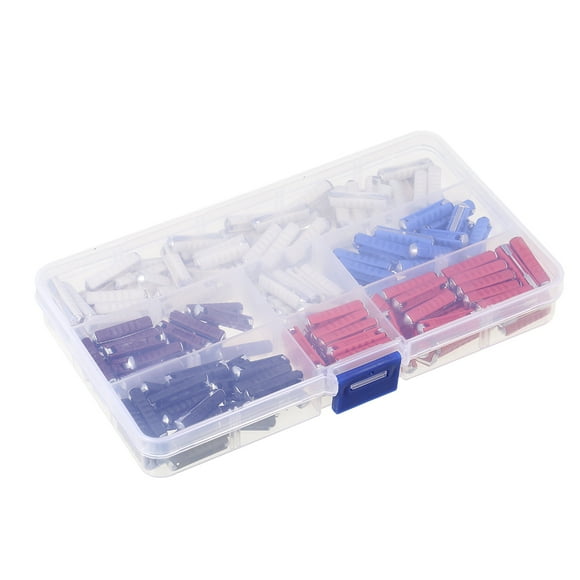 Amdohai 200pcs Assorted Box Continental Fuses Fast-Acting Torpedo Fuse Bullet Classic Car 5A 8A 10A 16A 25A German/European Automotive Fuses Set Dia 6mm Type