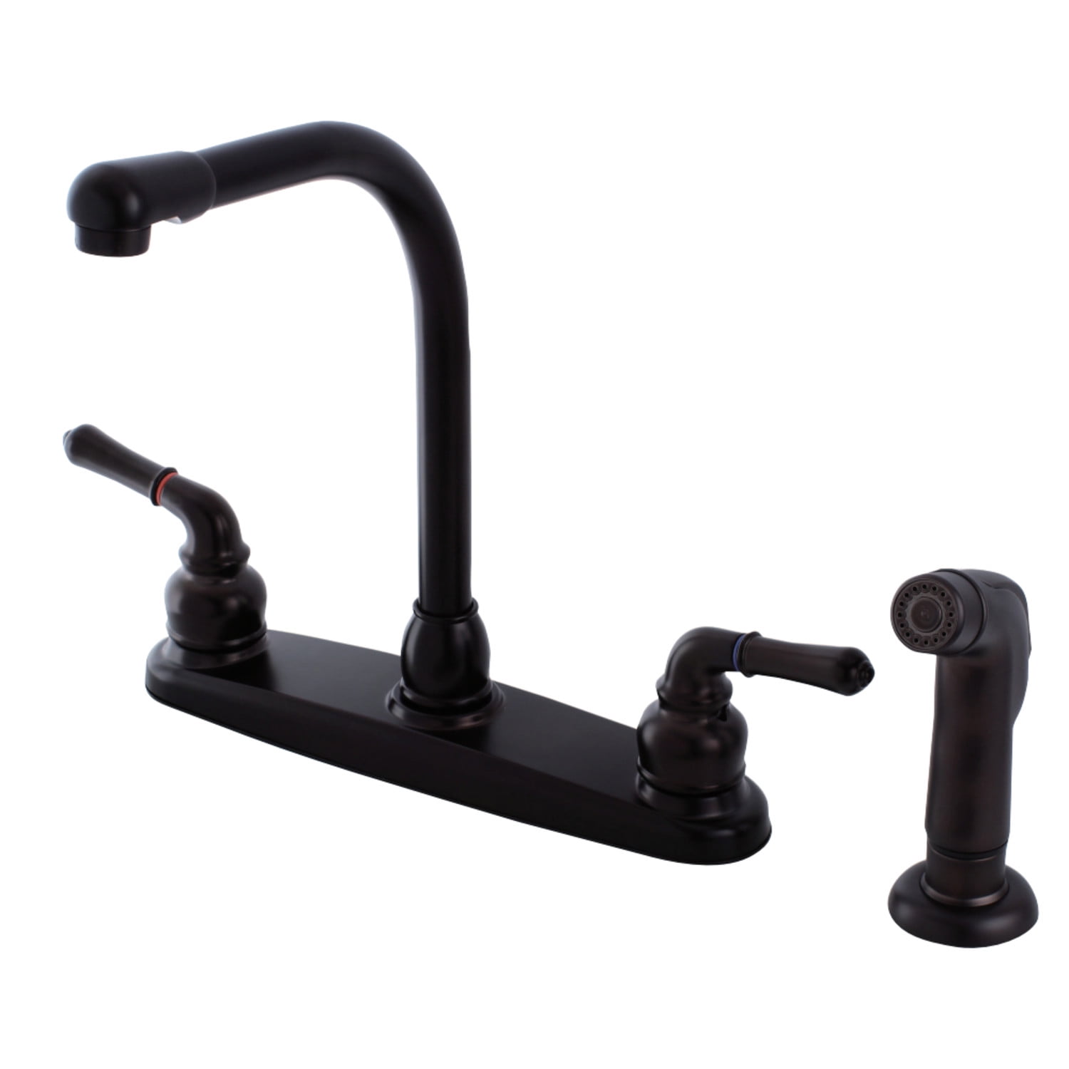 Kingston Brass FB755SP Americana 8-Inch Centerset Kitchen Faucet with Sprayer, Oil Rubbed Bronze