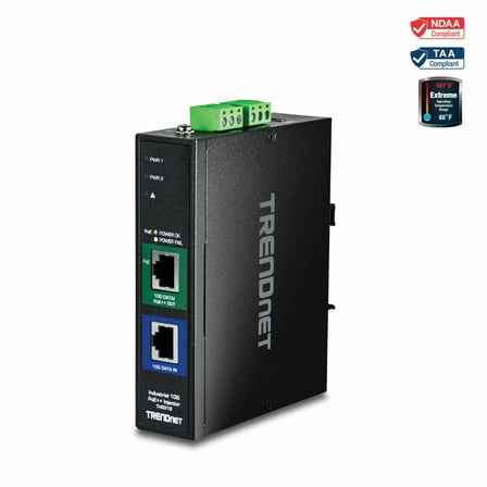 TRENDnet TI-FGSC ,Hardened Industrial 1000BASE-LX Multi-Mode SC Fiber Converter (1km, 0.62mi.)