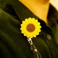thumbnail image 5 of Gallickan Retractable Badge Holders, Sunflower Retractable ID Badge Clips Badge Reels Retractable with Carabiner Reel Clip, Yellow, 5 of 6