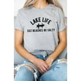 thumbnail image 4 of Lake Life Cuz Beaches Be Salty Rowboat Graphic Tee T-Shirt, 4 of 9