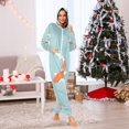 thumbnail image 5 of Red and White Koi Fish Adult Onesie Pajamas Slim Fit Christmas One Piece Suit Pjs for Women and Men Hooded Zipper, 5 of 7