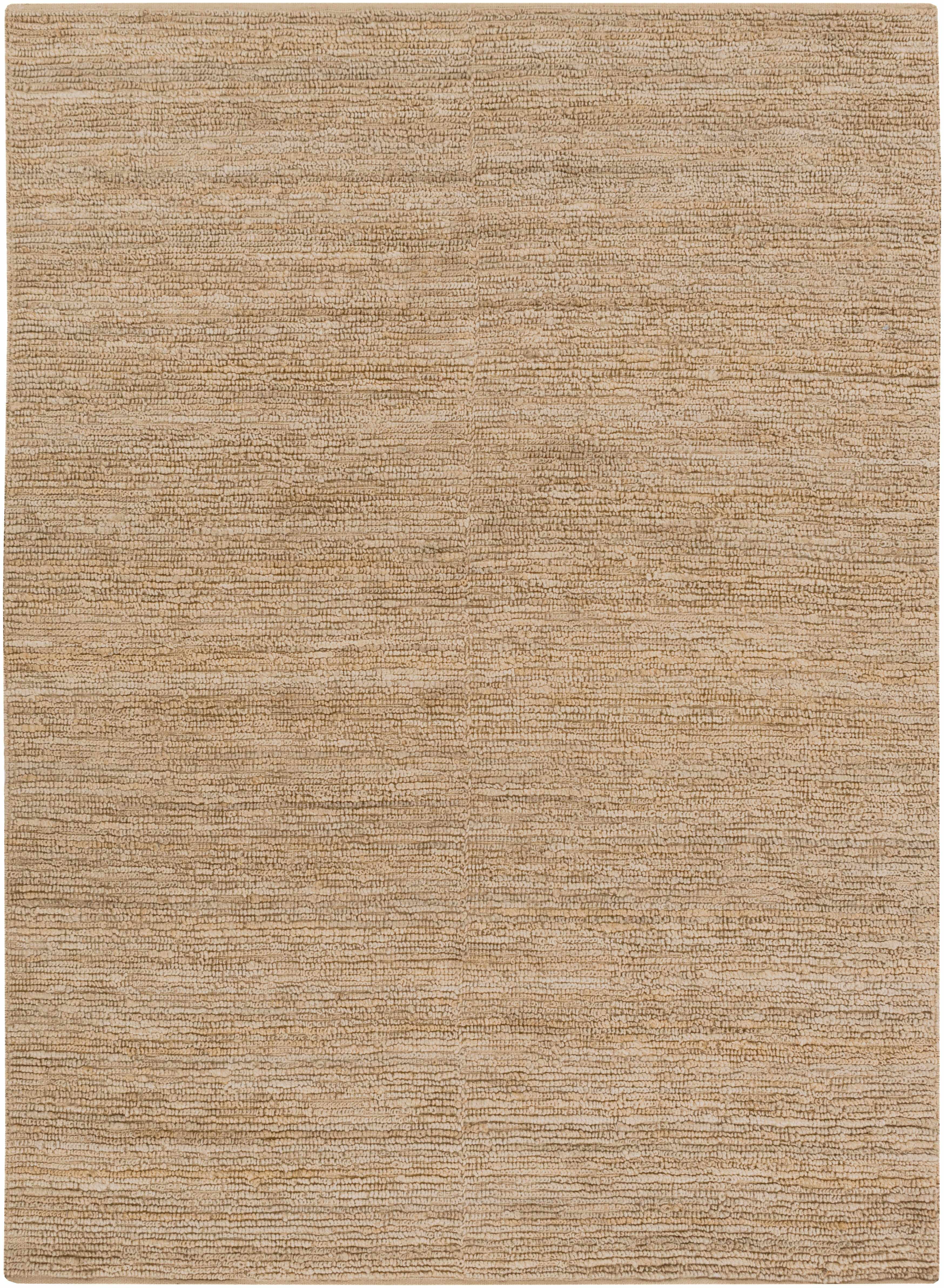Hauteloom Glover Jute Living Room, Bedroom Area Rug - Traditional, Transitional - Tan - 3'6" x 5'6"