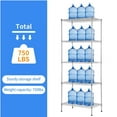 thumbnail image 3 of NiamVelo 5 Tier Storage Shelves Heavy Duty Metal Shelf for Garage Kitchen Bathroom Rack Chrome, 3 of 7